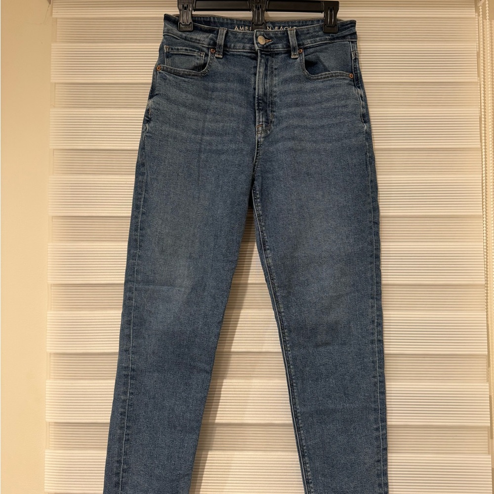 American Eagle Classic Blue Denim Mom Jeans